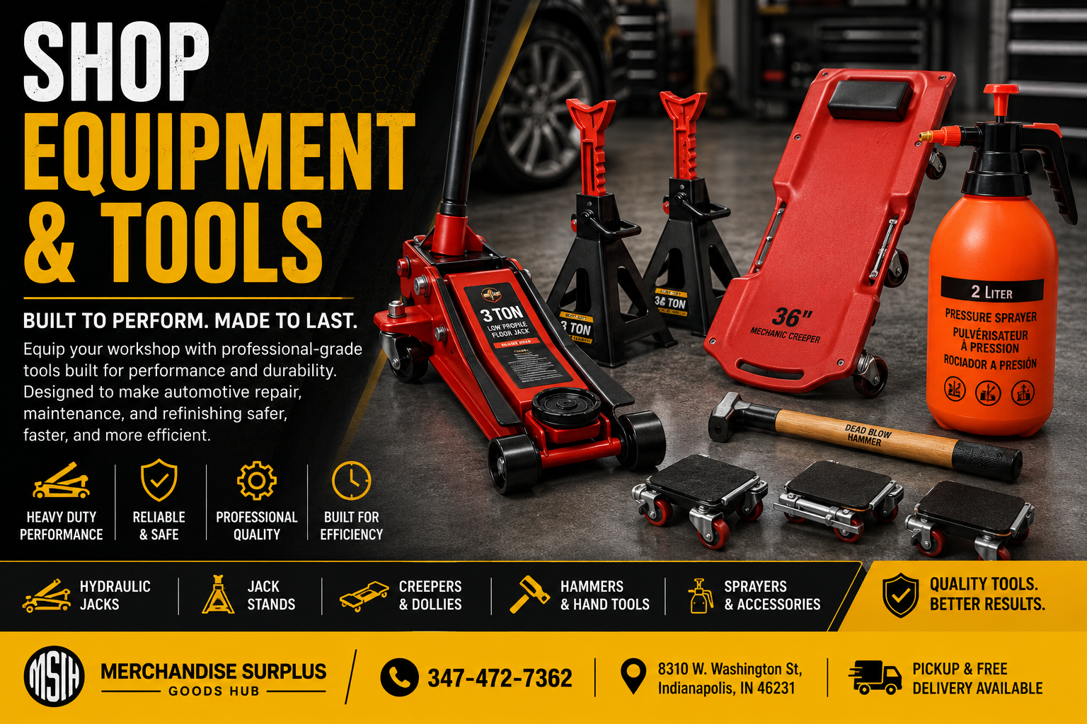 Shop Equipment & Tools