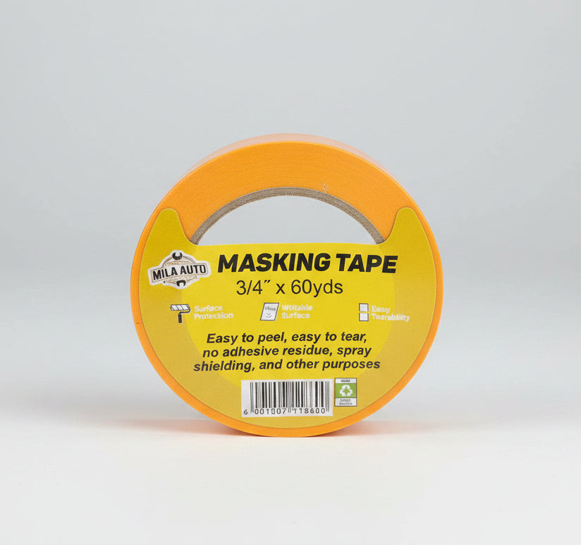 3/4" Automotive Masking Tape x 60 Yards — Professional Grade | Orange