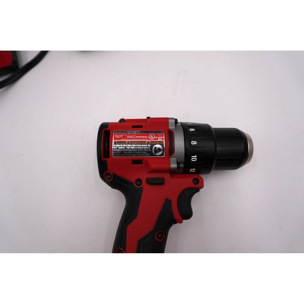 Milwaukee 3601-20 M18 18V Compact Brushless Drill Driver Kit Battery Charger Bag
