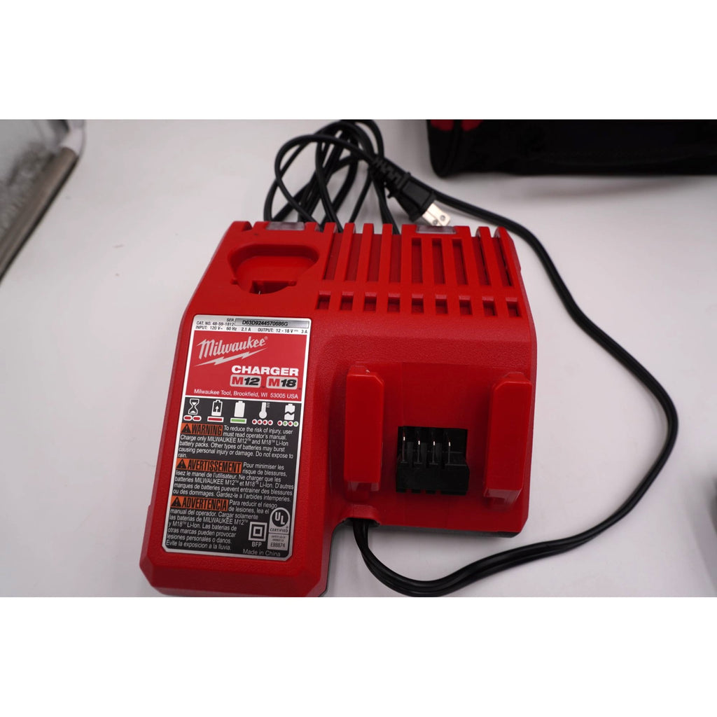 Milwaukee 3601-20 M18 18V Compact Brushless Drill Driver Kit Battery Charger Bag