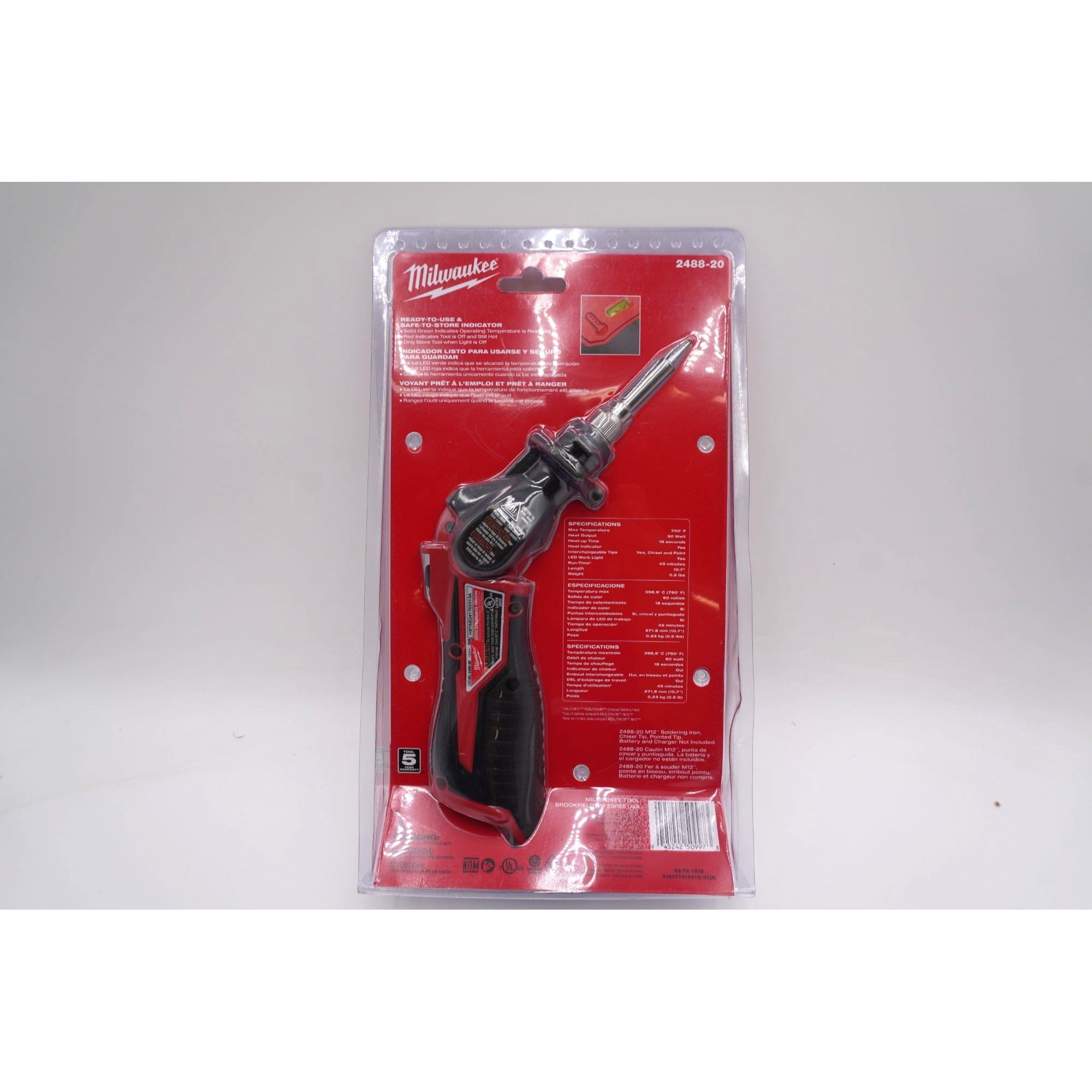 Milwaukee 2488-20 M12 Soldering Iron Tool Only New Sealed Package