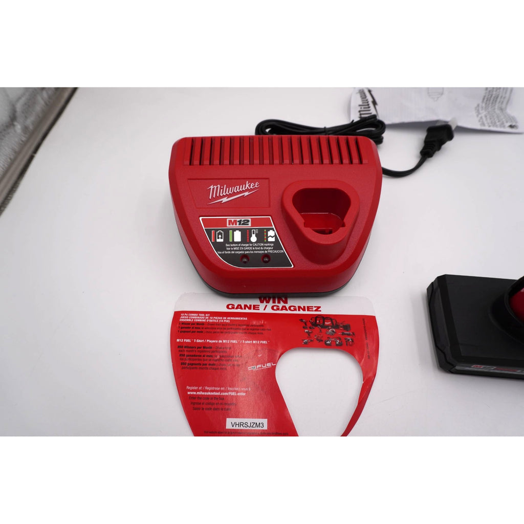 Milwaukee 3404-20 M12 FUEL Hammer Drill Kit XC5.0 Battery Charger Open Box