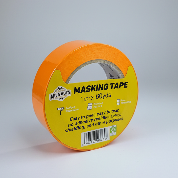 1.5" Automotive Masking Tape x 60 Yards — Professional Grade | Orange