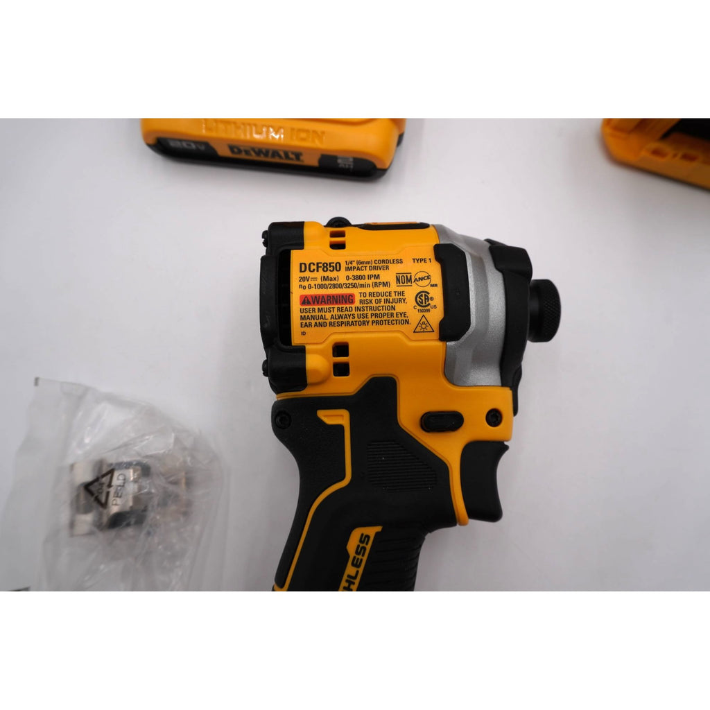 DEWALT DCF885 DCF850 20V MAX Impact Driver Kit Battery Charger Bag Open Box