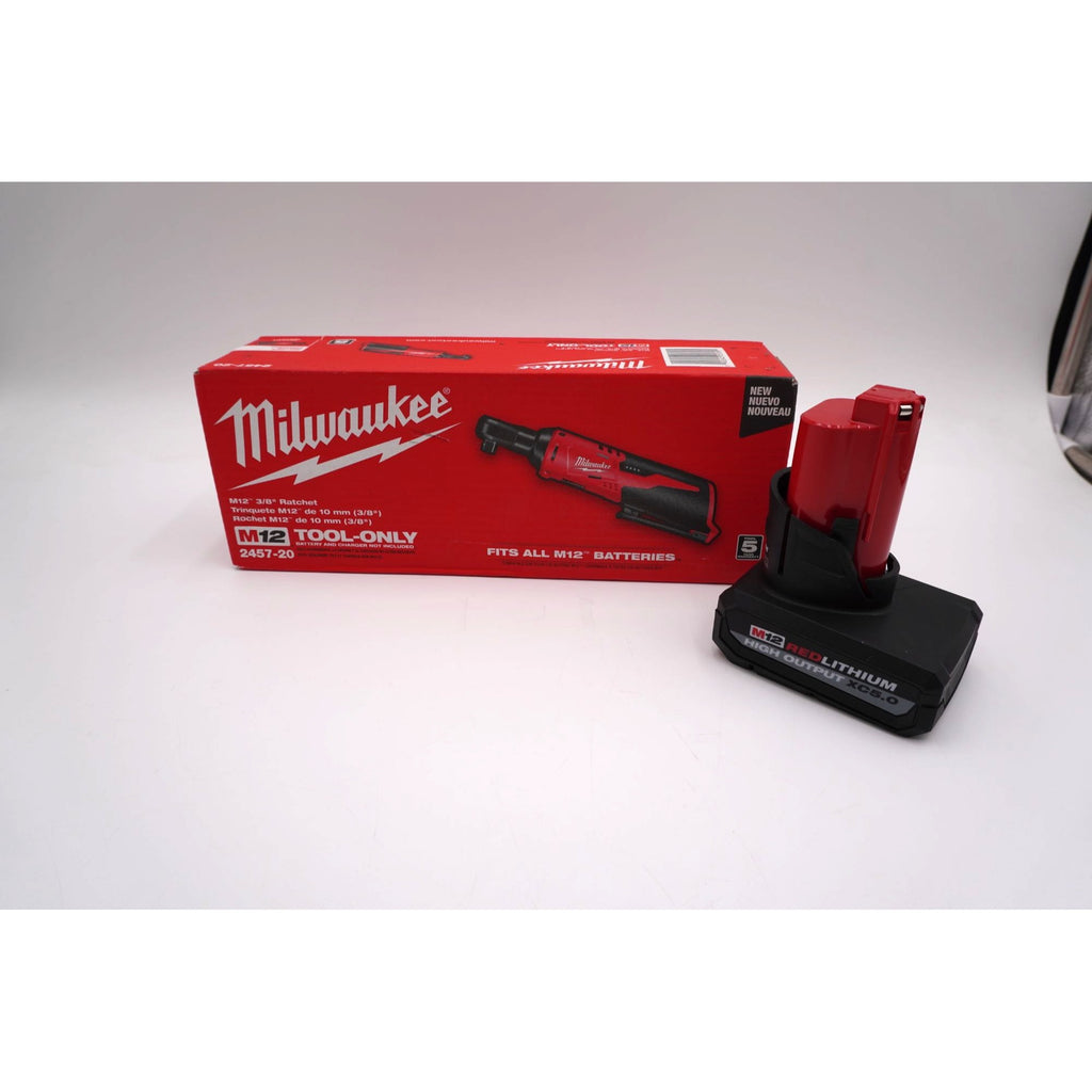 Milwaukee 2457-20 M12 3/8" Cordless Ratchet w/ XC5.0 Battery Open Box