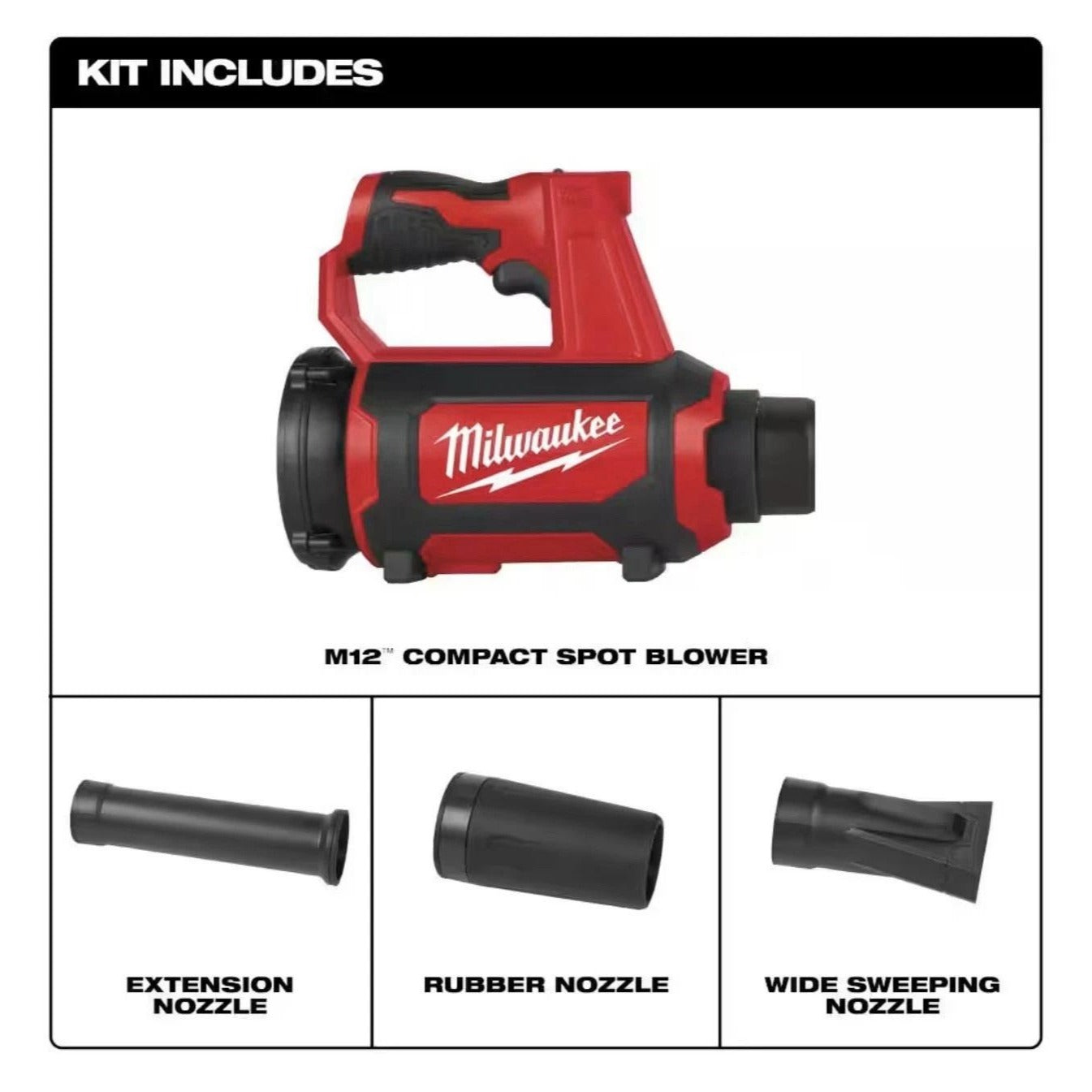Milwaukee 0852-20 M12 Compact Spot Blower Tool Only New Open Box