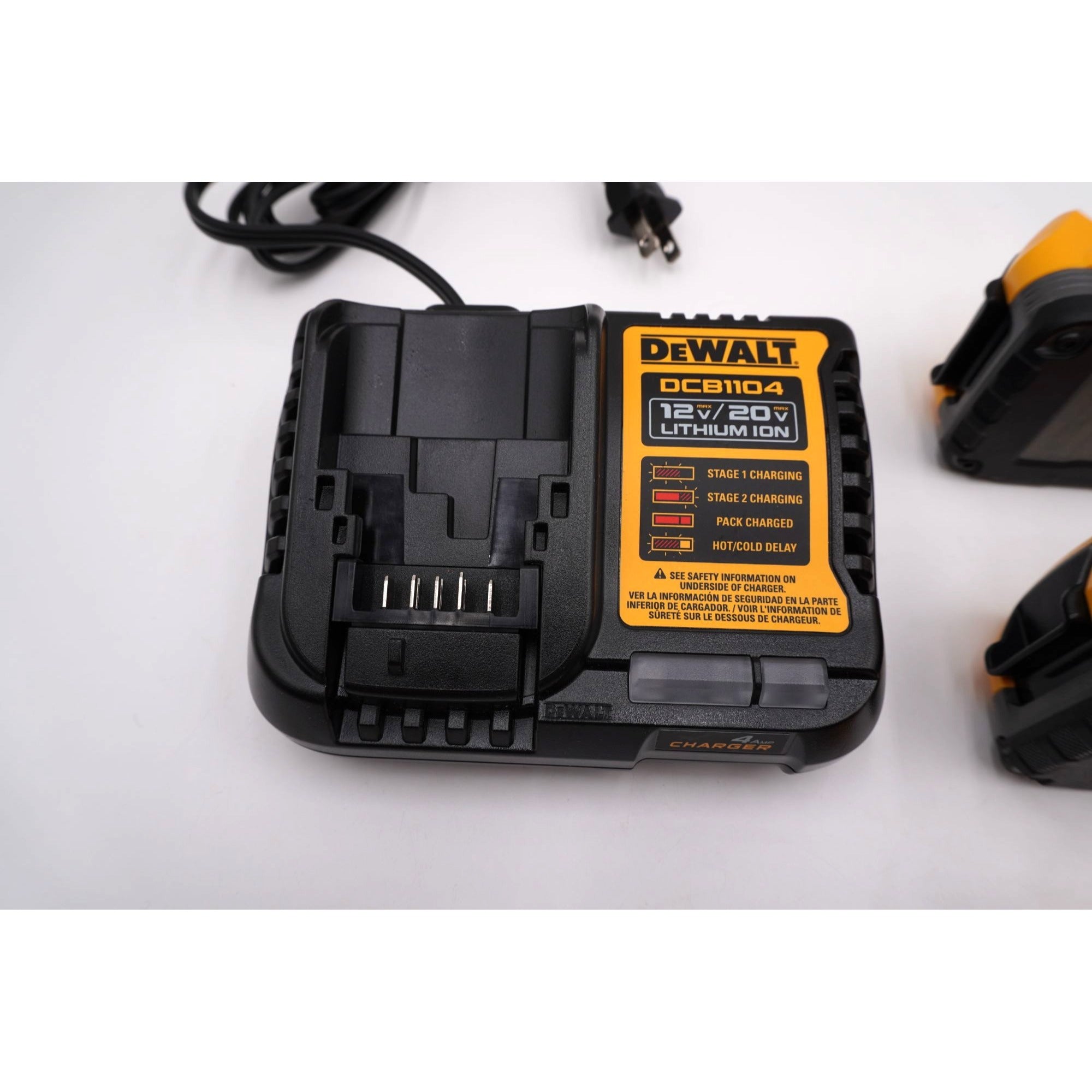 DEWALT DCBP034 POWERSTACK 20V Batteries 3-Pack w/ DCB1104 Charger