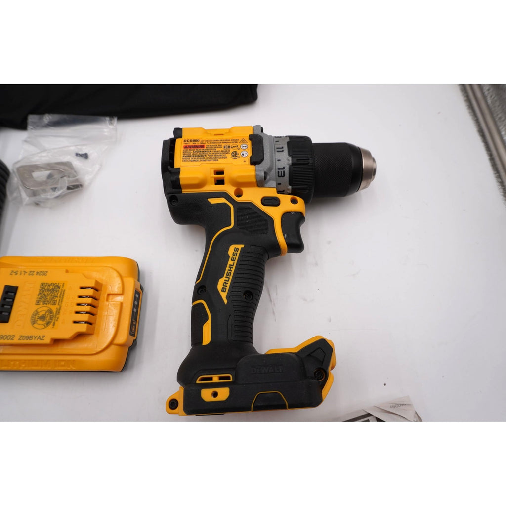 DeWALT DCD800 20V MAX XR Brushless Drill Kit Battery Charger Bag