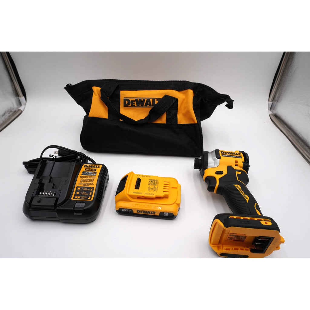 DEWALT DCF850 20V MAX Brushless Impact Driver Kit Battery Charger Bag