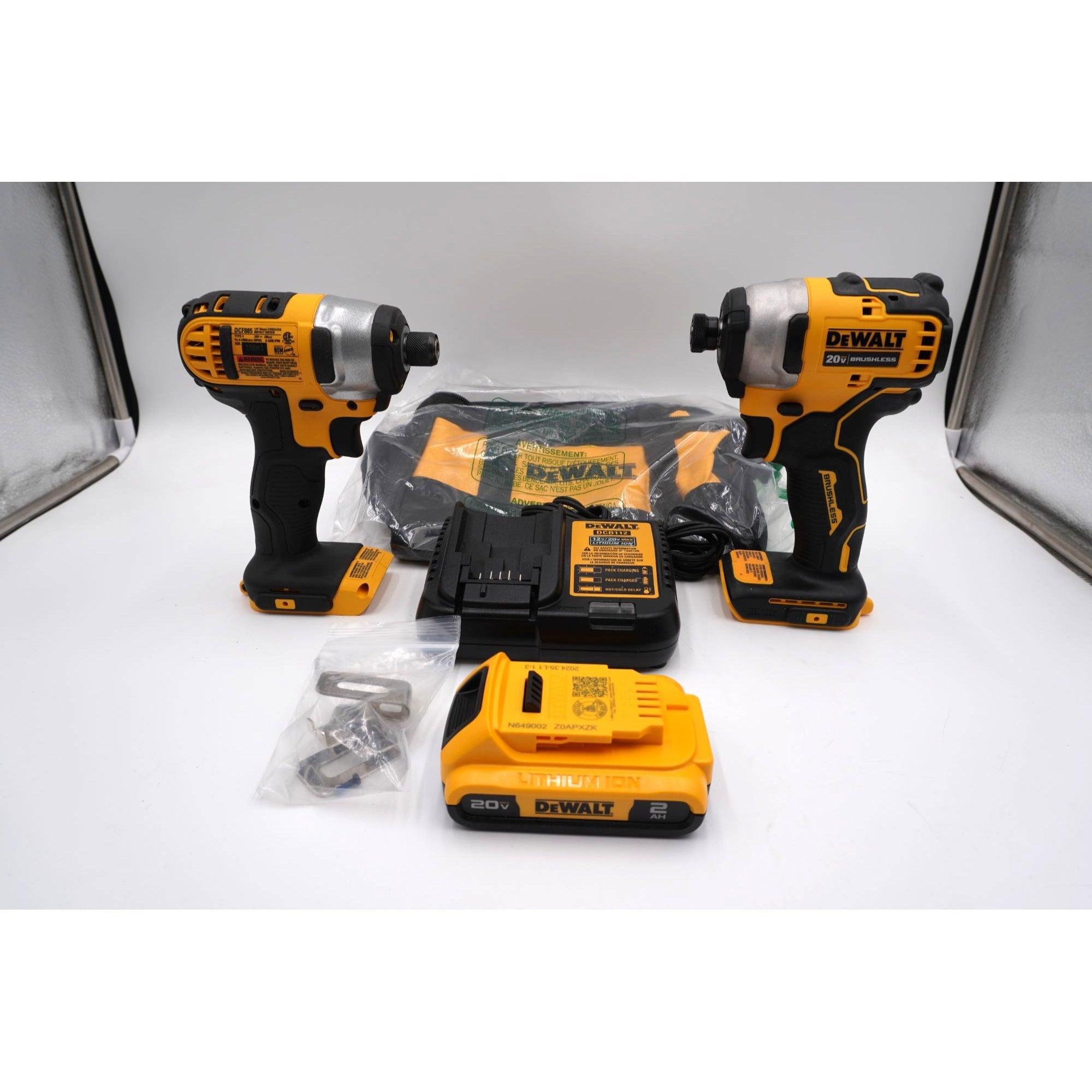 DEWALT 20V MAX Brushless Impact Driver 2 Tool Kit + Battery, Charger & Bag