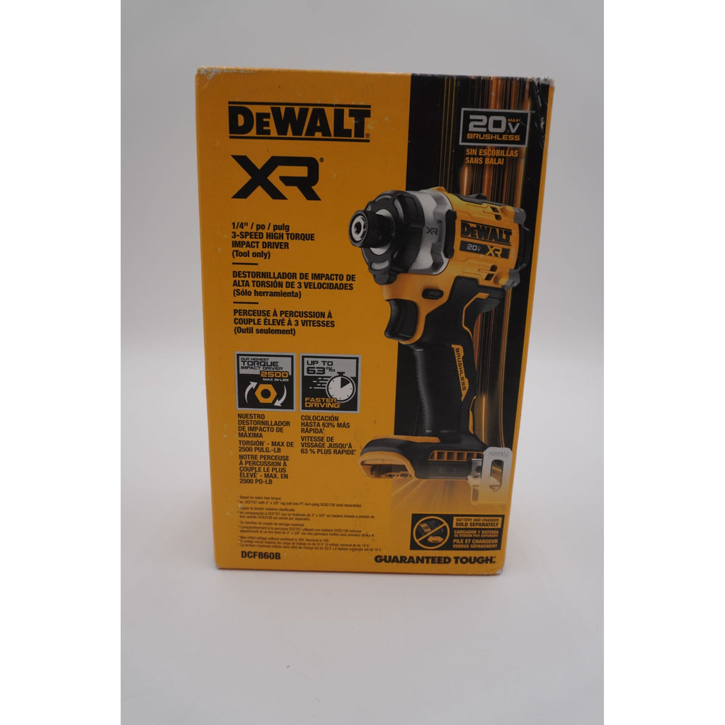 DEWALT DCF860B 20V MAX XR Brushless 1/4 Impact Driver Tool Only Open Box