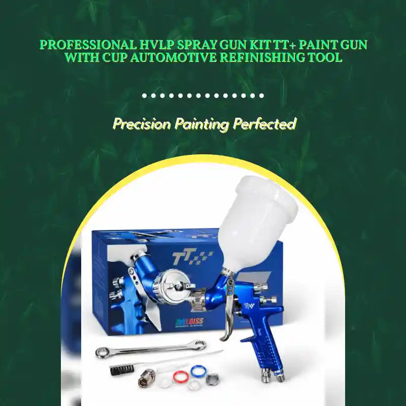 Professional HVLP Spray Gun Kit TT+ Paint Gun with Cup Automotive Refinishing Tool by@Outfy