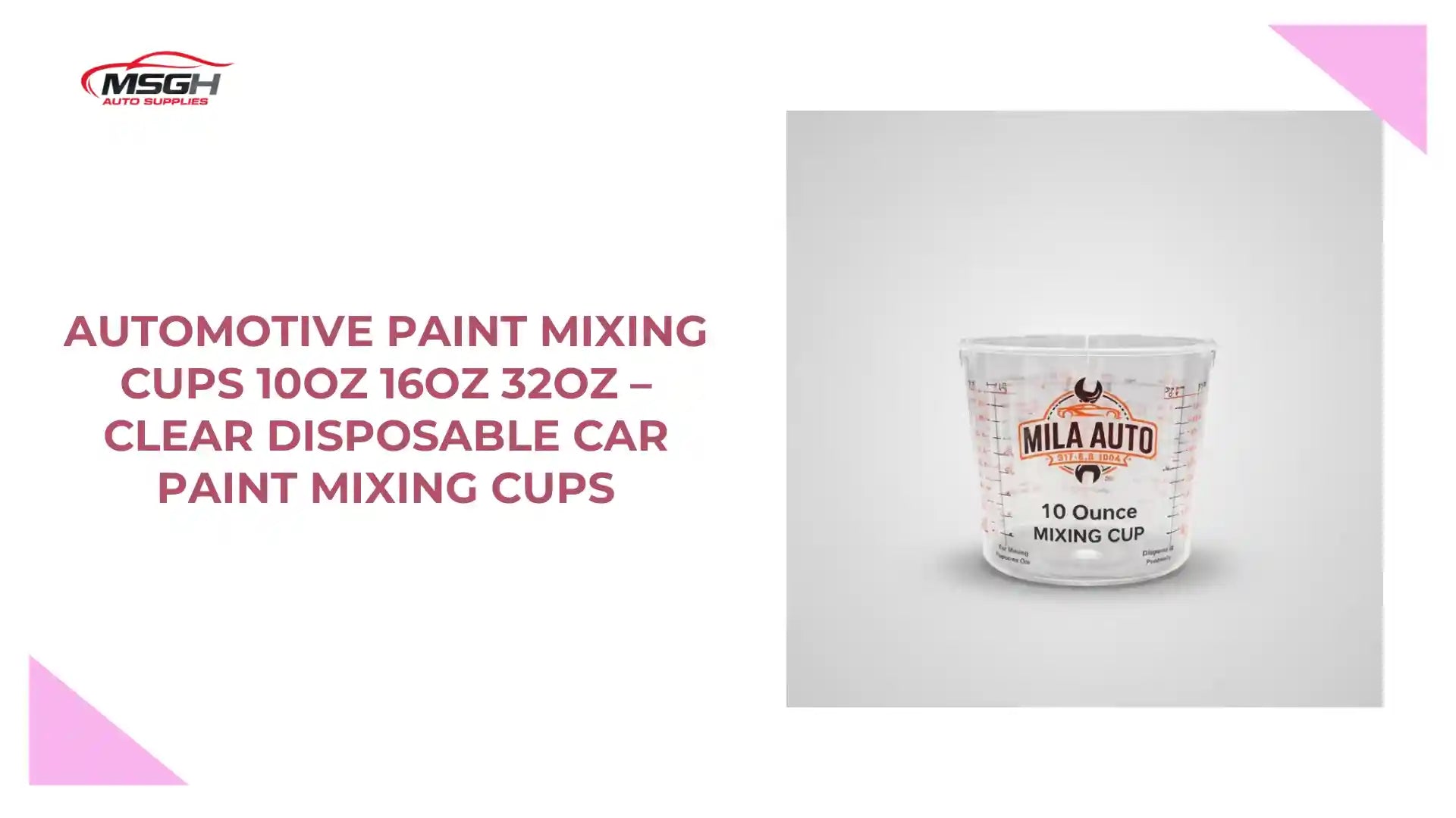 Automotive Paint Mixing Cups 10oz 16oz 32oz &ndash; Clear Disposable Car Paint Mixing Cups by@Outfy
