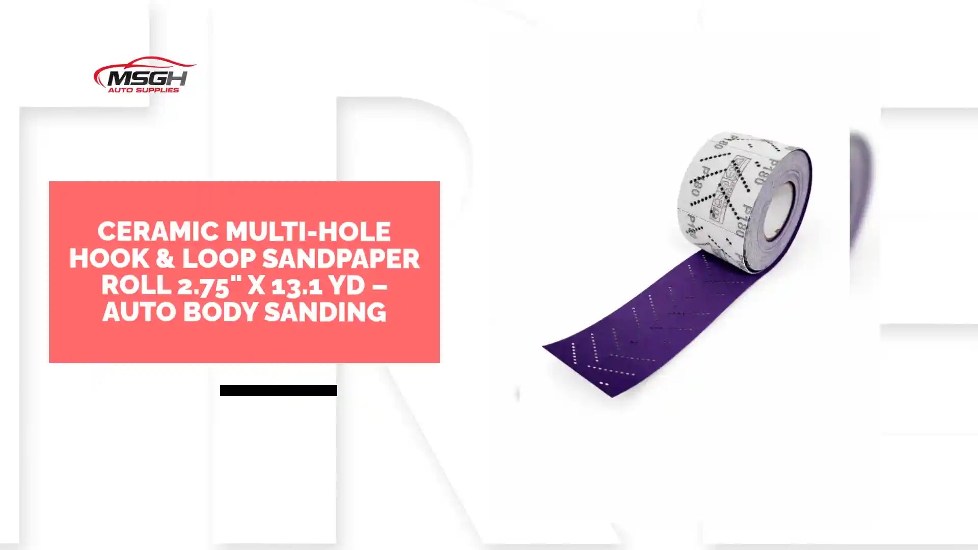 Ceramic Multi-Hole Hook &amp; Loop Sandpaper Roll 2.75" x 13.1 Yd &ndash; Auto Body Sanding by@Outfy