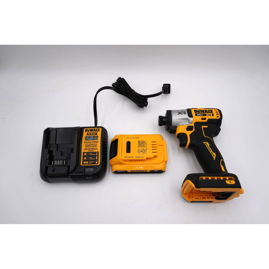 DEWALT DCF845 20V XR Brushless Impact Driver Kit Battery Charger Bag Open Box