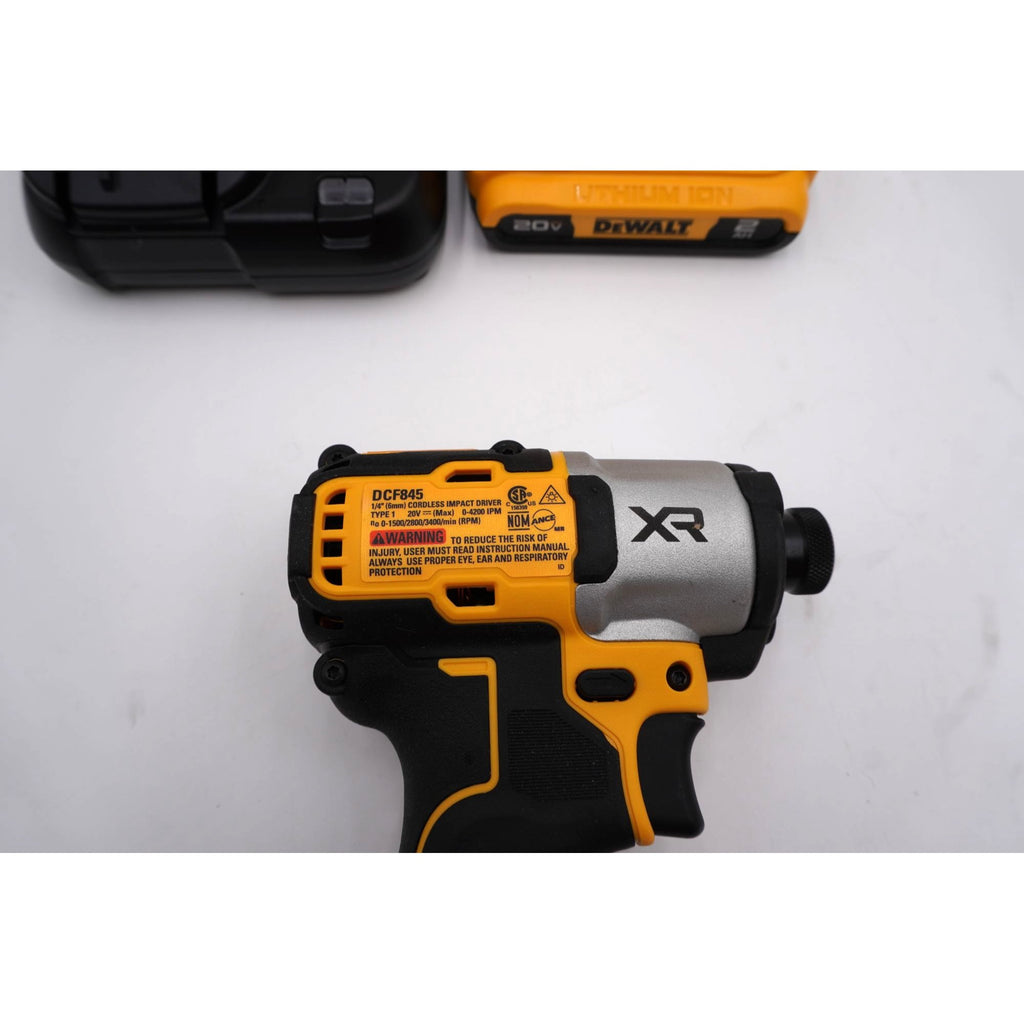 DEWALT DCF845 20V XR Brushless Impact Driver Kit Battery Charger Bag Open Box