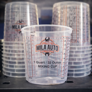 Paint Mixing Cups 10oz 16oz 32oz Clear Disposable Automotive Mixing Cups - 32 oz, Box (200 cup)