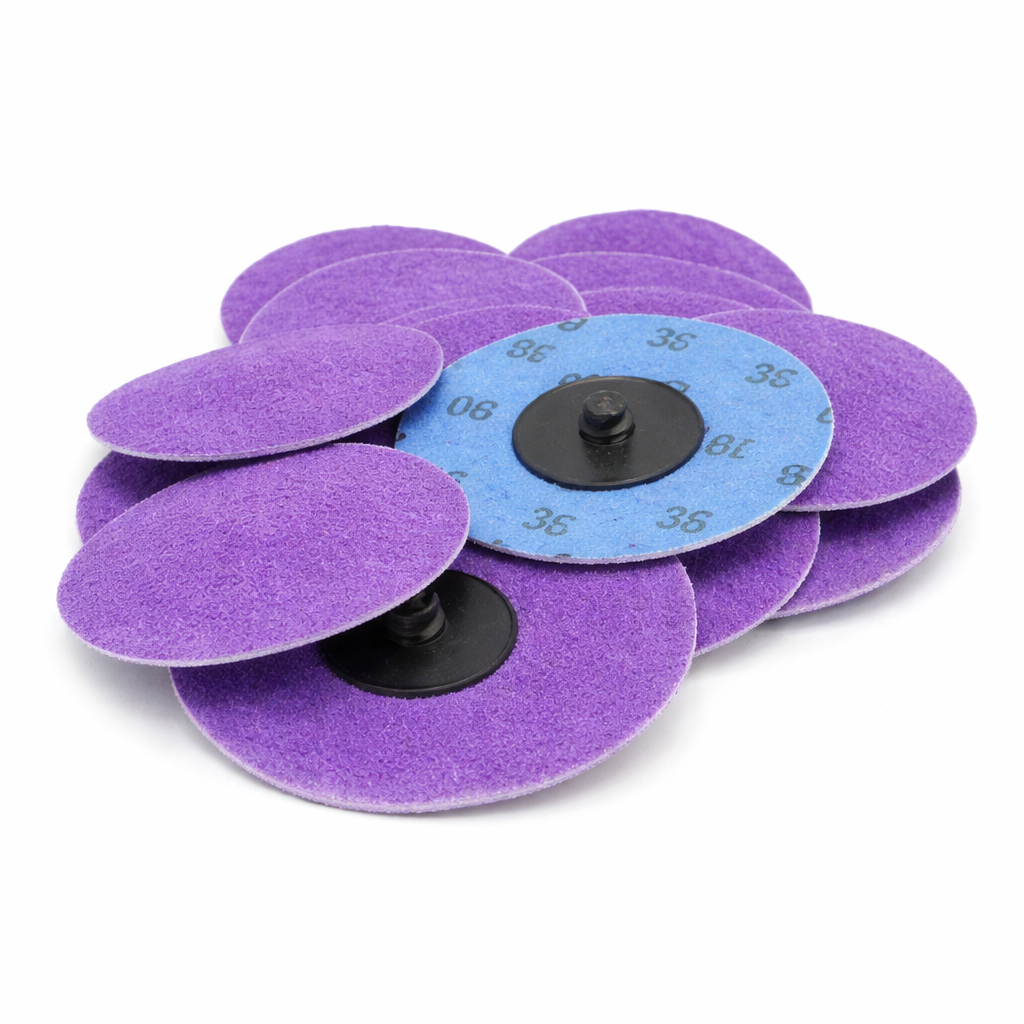 3 Inch Sanding Discs Ceramic Quick Change 36/60/80 Grit Purple Roloc 25 PCS Box - Image 2