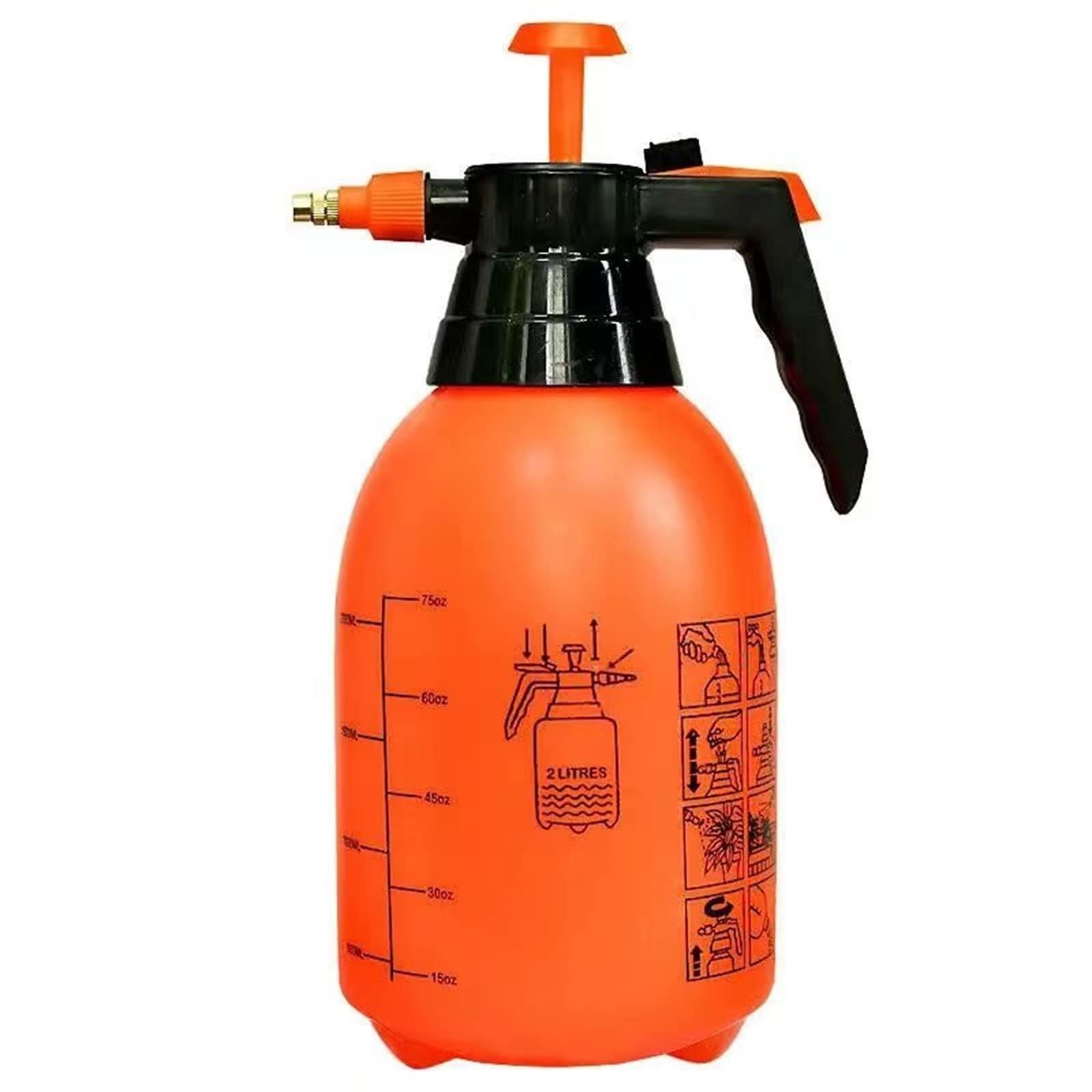 75oz 2 Liter Pressure Sprayer Hand Pump Garden Lawn Plant Water Spray Bottle Adjustable - Image 2
