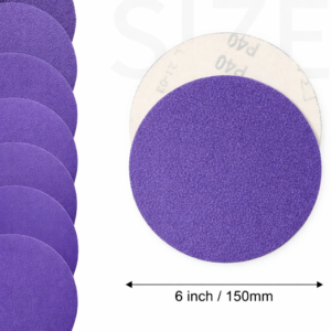 100 PCS - 6 in Sanding Discs 40-3000 Grit Hook Loop Sander Orbital Sandpaper Pads - Purple, P1500 (100pcs)