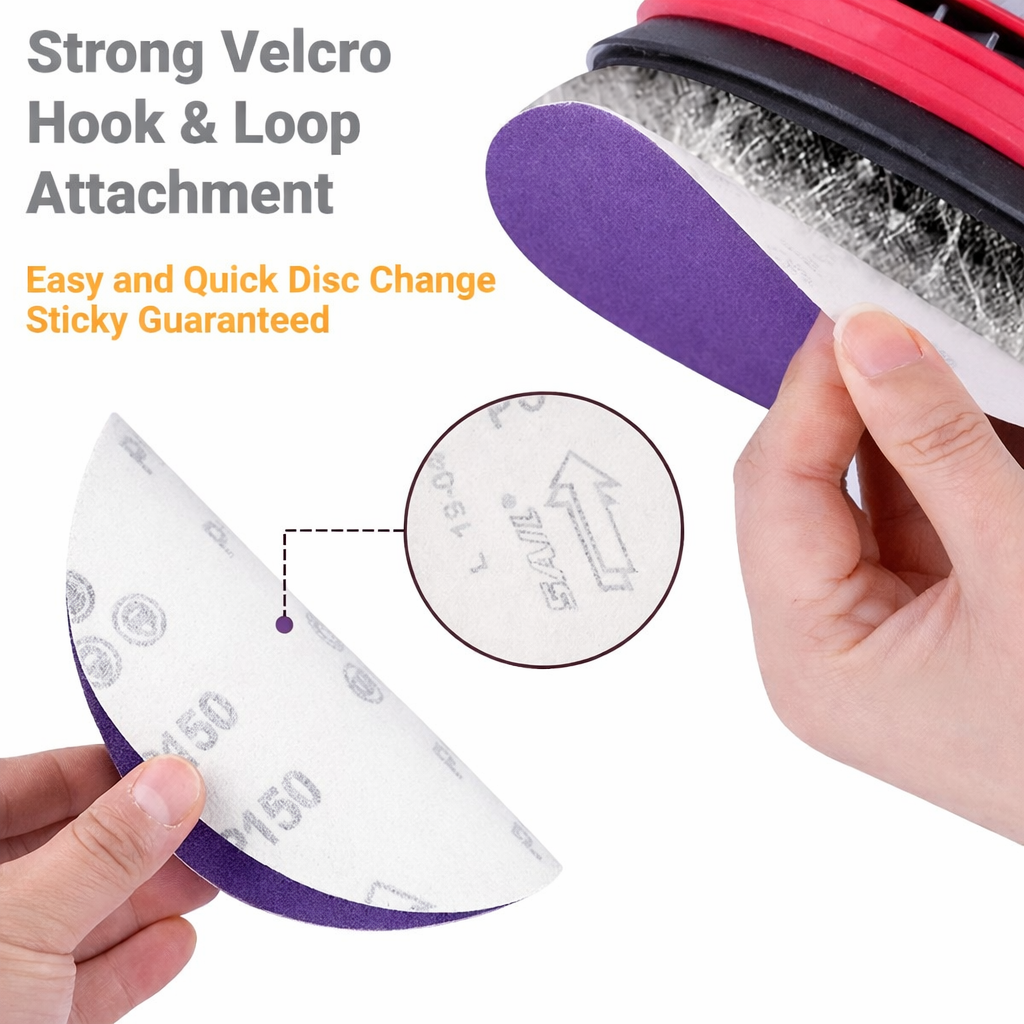 100 PCS - 6 in Sanding Discs 40-3000 Grit Hook Loop Sander Orbital Sandpaper Pads - Image 3