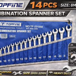 14PCS Topfine Combination Spanner Set 8mm–32mm Metric Wrench Set CR-V