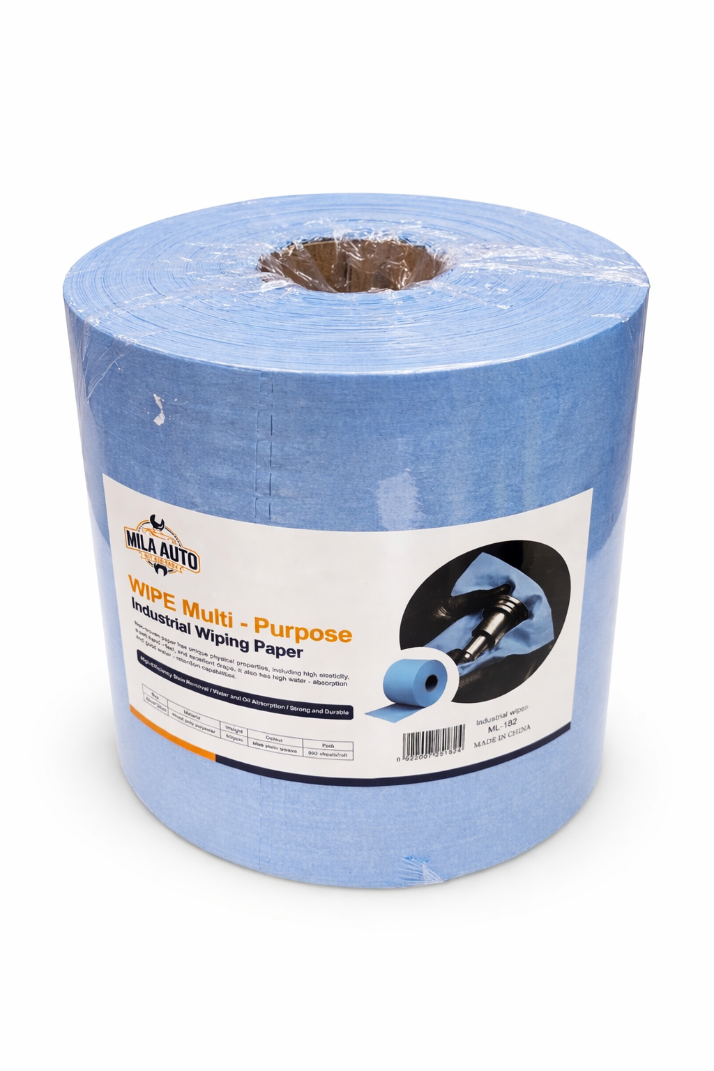 Blue Industrial Wiping Paper Roll – 500 Sheets | Multi-Purpose Shop Towels