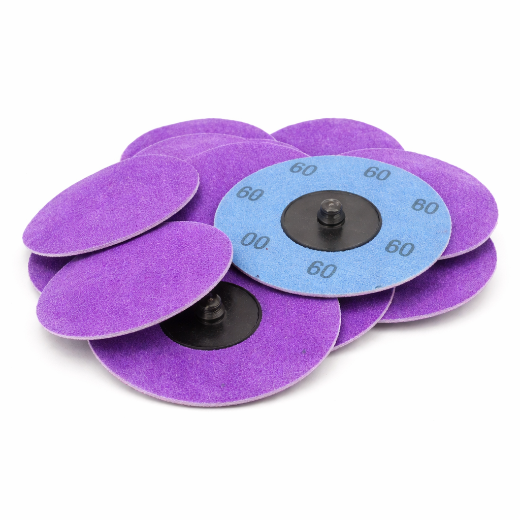 3 Inch Sanding Discs Ceramic Quick Change 36/60/80 Grit Purple Roloc 25 PCS Box - Image 3