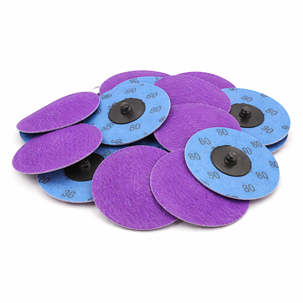3 Inch Sanding Discs Ceramic Quick Change 36/60/80 Grit Purple Roloc 25 PCS Box - Image 4