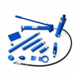 20 Ton Hydraulic Body Frame Repair Kit Blue Porta Power Auto Body Repair Tool Set with Case