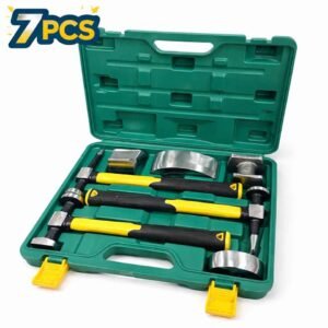 7PCS Sheet Metal Hammer & Dolly Set – Auto Body Repair Kit