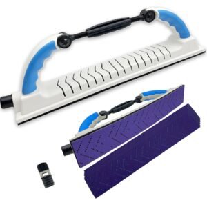 Flexible Adjustable Sanding Block 15.75" x 2.75" Hand Sander Hook Loop Dust Port Curved Flat