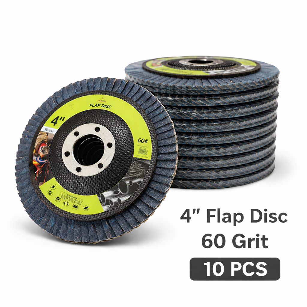 4" Flap Disc 60 Grit 10PCS Grinding Sanding Wheels for Metal Rust Removal Angle