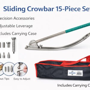 Sliding Crowbar 15-Piece Set – Adjustable Dent Puller Kit w/ Interchangeable Tips & Carry Case