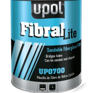 U-POL PRODUCTS UPLUP0700 Fibral Lite Sandable Fiberglass Filler, Pale Yellow, 0.8 Gal
