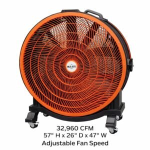 Heavy Duty 32,960 CFM Industrial Portable Fan – Adjustable Speed – 57" Large Blower